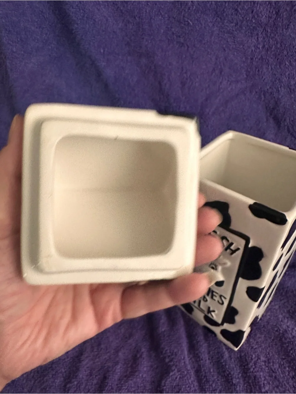 Fresh Cookies and Milk Cow-Print Ceramic Canister